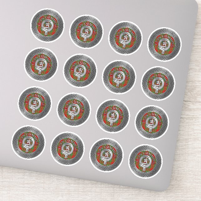 Adesivo Clan Cumming Crest & Tartan Knot Sticker (Detalhe)