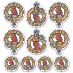 Adesivo Clan Currie Rooster Crest Sticker Set