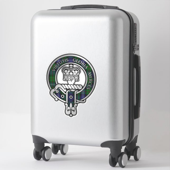 Adesivo Clan Donnachaidh (Robertson) caçando Tartan Crest (Mala)