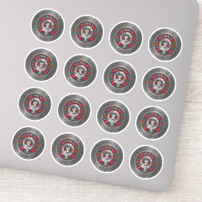 Adesivo Clan Donnachaidh | Robertson Crest & Tartan Knot (Detalhe)