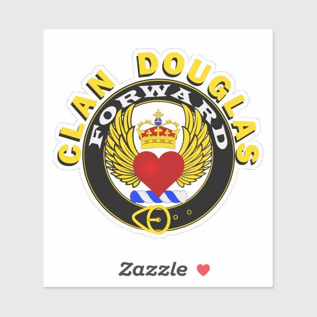 Adesivo Clan Douglas "Winged Heart" (Folha)