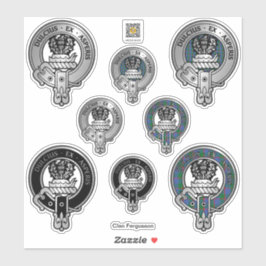 Adesivo Clan Fergusson Crest & Tartan Sticker