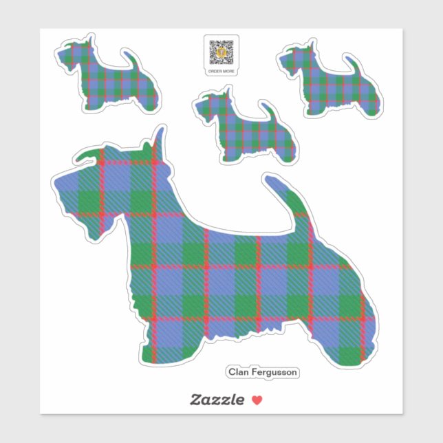 Adesivo Clan Fergusson Scottie Sticker (Folha)
