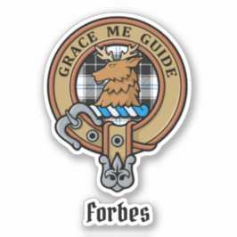 Adesivo Clan Forbes Crest sobre o vestido Tartan