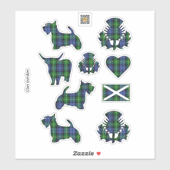 Adesivo Clan Gordon Tartan Sticker (Folha)
