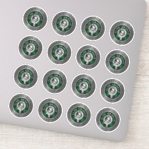 Adesivo Clan Graham Crest & Tartan Knot