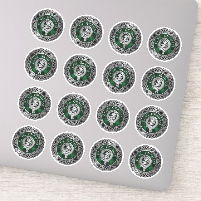 Adesivo Clan Graham Crest & Tartan Knot (Detalhe)