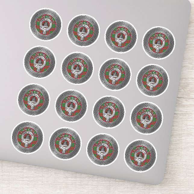 Adesivo Clan Grant Crest & Tartan Knot (Detalhe)