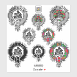Adesivo Clan Grant Crest & Tartan Sticker
