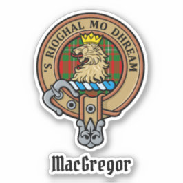 Adesivo Clan Gregor Crest sobre Tartan Sticker