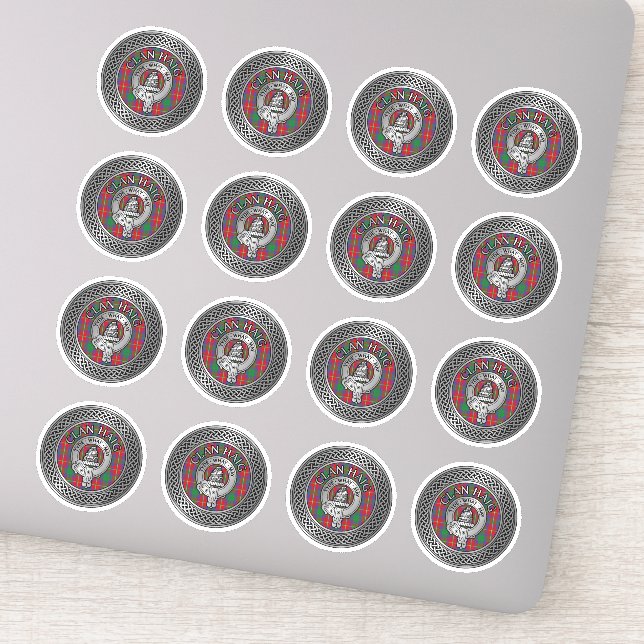 Adesivo Clan Haig Crest & Tartan Knot (Detalhe)