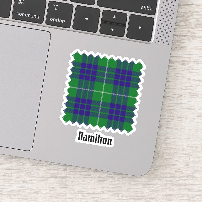 Adesivo Clan Hamilton caçando Tartan Sticker (Detalhe)