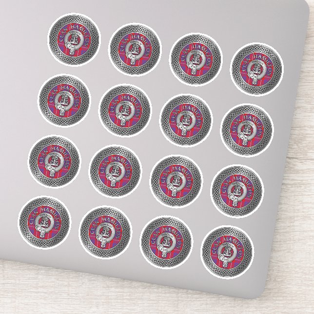 Adesivo Clan Hamilton Crest & Tartan Knot Sticker (Detalhe)