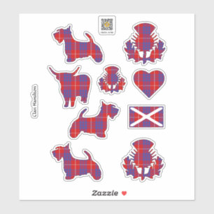 Adesivo Clan Hamilton Tartan Sticker