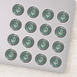 Adesivo Clan Hunter Crest & Tartan Knot