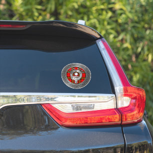 Adesivo Clan Kerr Crest & Tartan Knot