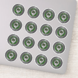 Adesivo Clan Kinnear Crest & Tartan Knot