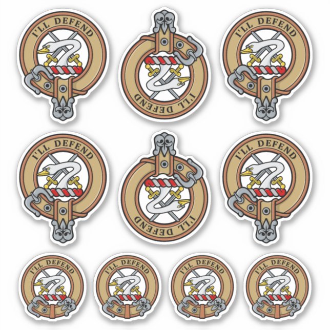 Adesivo Clan Lennox Crest Sticker Set (Frente)