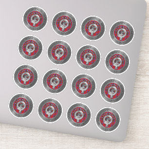 Adesivo Clan Leslie Crest & Tartan Knot