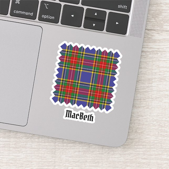 Adesivo Clan MacBeth Tartan Sticker (Detalhe)