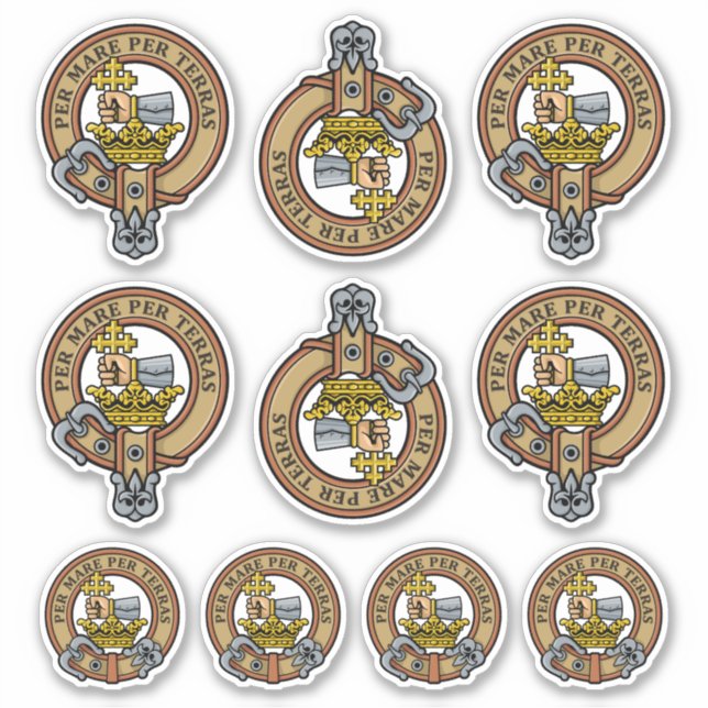Adesivo Clan MacDonald Crest Sticker Set (Frente)