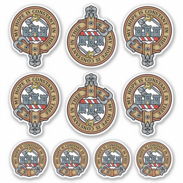 Adesivo Clan MacDonald do Crest Sticker Set (Frente)