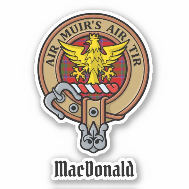 Adesivo Clan MacDonald do Keppoch Crest Sticker (Frente)