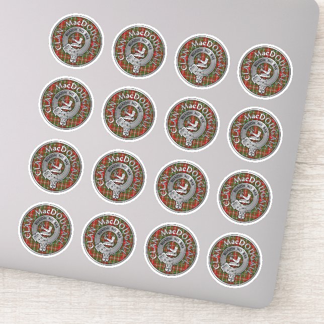 Adesivo Clan MacDougall Crest & Tartan (Detalhe)