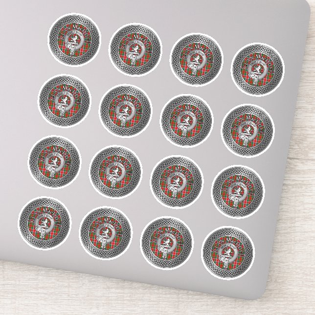 Adesivo Clan MacDuff Crest & Tartan Knot (Detalhe)