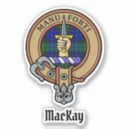 Adesivo Clan MacKay Crest sobre Tartan