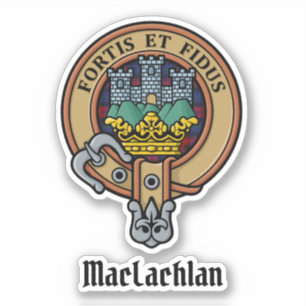 Adesivo Clan MacLachlan Crest sobre Tartan