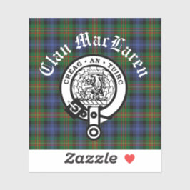 Adesivo Clan MacLaren Crest Crachá e Tartan