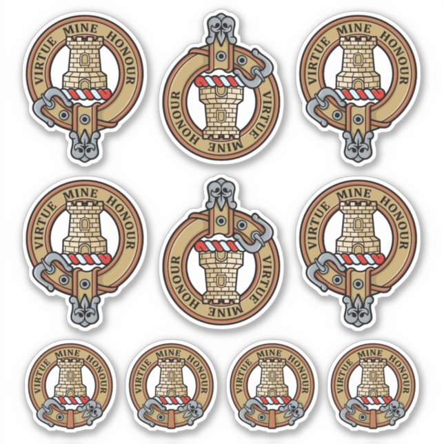 Adesivo Clan MacLean Crest Sticker Set (Frente)
