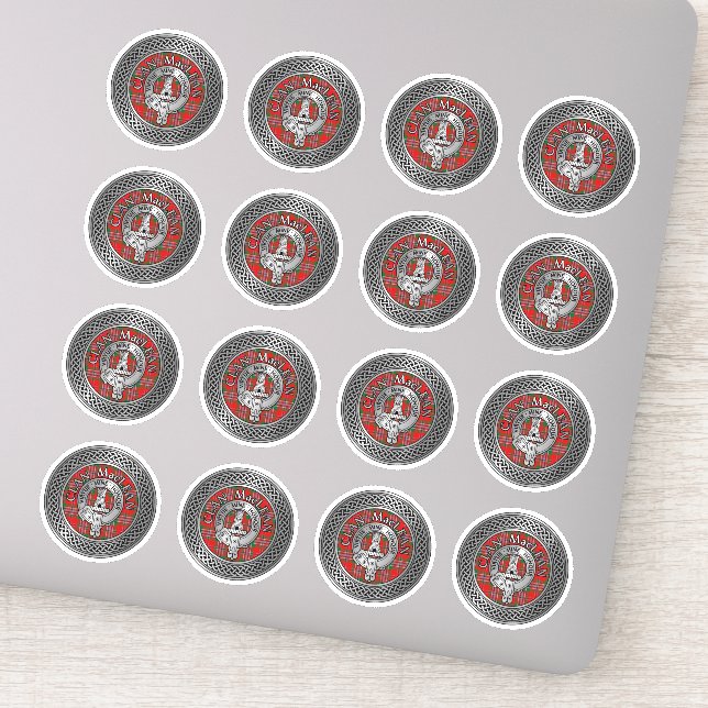 Adesivo Clan MacLean Crest & Tartan Knot Sticker (Detalhe)