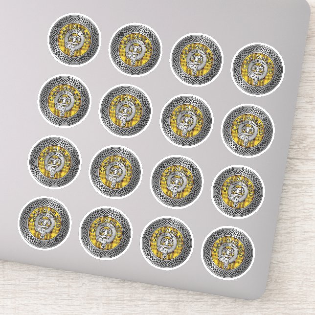 Adesivo Clan MacLeod Crest & Tartan Knot Sticker (Detalhe)