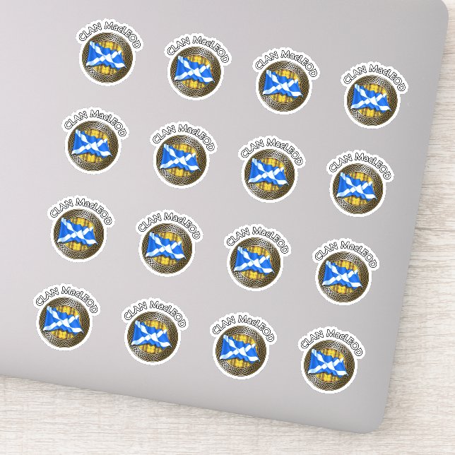 Adesivo Clan MacLeod Tartan Knot & Flag (Detalhe)
