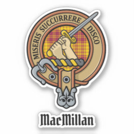 Adesivo Clan MacMillan Crest over Dress Tartan