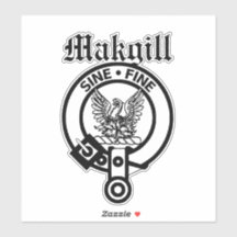 Clan Makgill Crest Crachá Large Stick