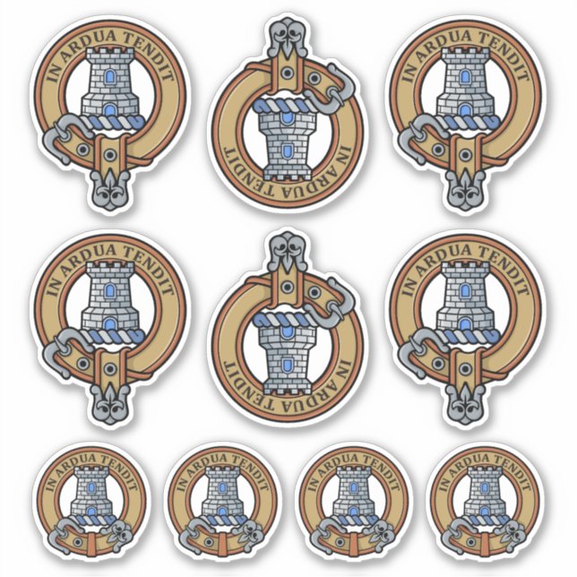 Adesivo Clan Malcolm Crest Sticker Set (Frente)
