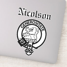 Adesivo Clan Nicolson Crest Crachá Large Sticker