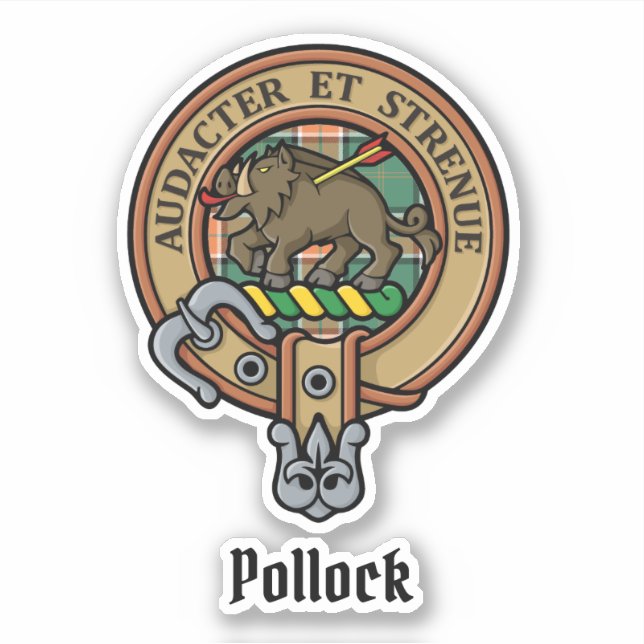 Adesivo Clan Pollock Crest Sticker (Frente)
