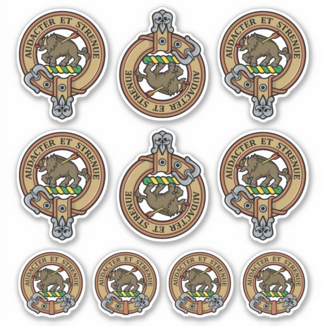 Adesivo Clan Pollock Crest Sticker Set (Frente)