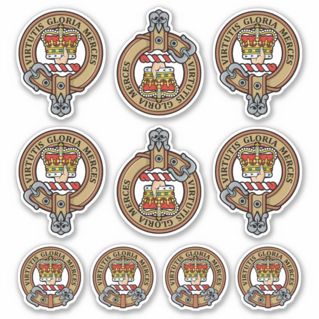 Adesivo Clan Robertson Crest Sticker Set (Frente)