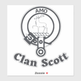 Adesivo Clan Scott Crest Crachá XL