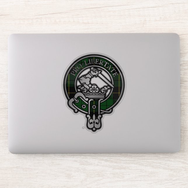 Adesivo Clan Wallace caçando Tartan Crest (Computador)