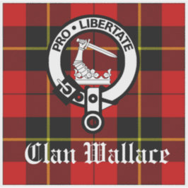 Adesivo Clan Wallace Crest Crachá e Tartan