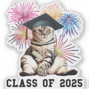Adesivo Classe de 2025 Cat Lover