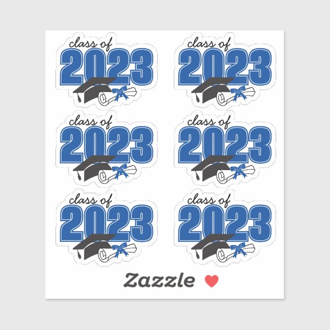 Adesivo Classe de Ano de Licenciação Formando Que Diploma  (Folha)