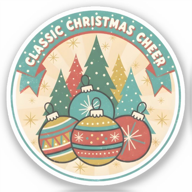 Adesivo Classic Christmas Cheer (Frente)