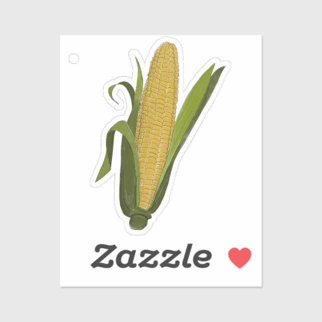 Adesivo Classic Ear of Corn Illustration (Folha)